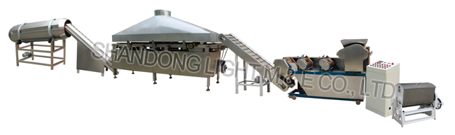 Fried flour snacks food processing line