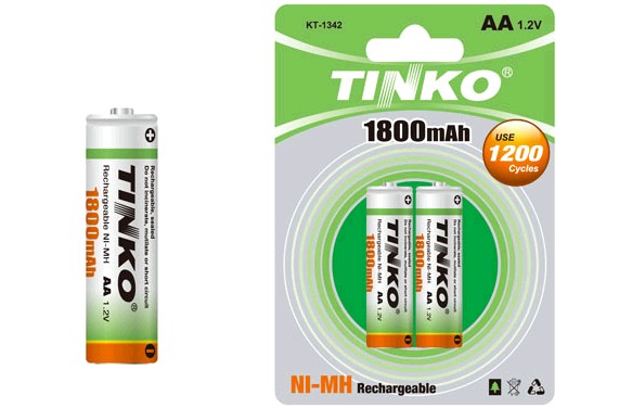 NI-MH Rechargeable Battery 1800MAH Size AA Packging in Card