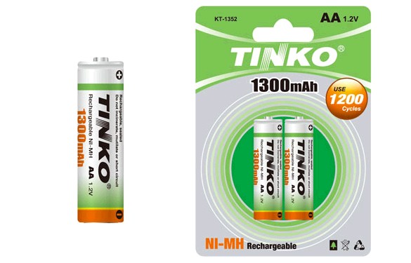 Nickel Metal Hydride Battery Size AA 1300MAH