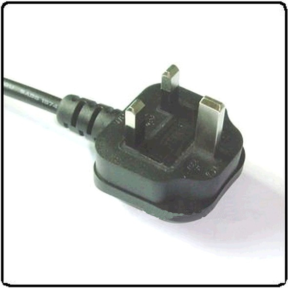 UK Power Cord with BS 1363A 3 Pin Fuse Plug